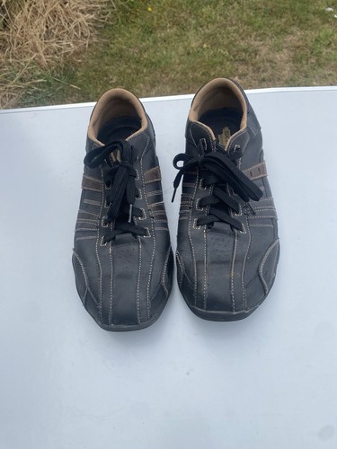 Skechers black leather - skechers, casual
