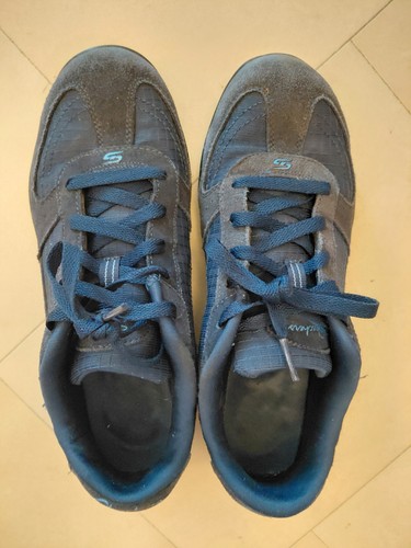 Blue skechers lace trainers - skechers, lace-up