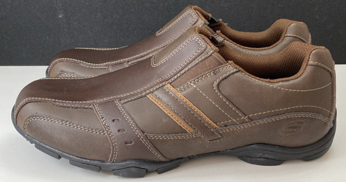 Skechers brown leather slip - skechers,
