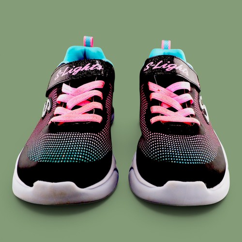 Skechers lights girls black - skechers,